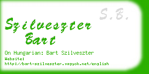 szilveszter bart business card